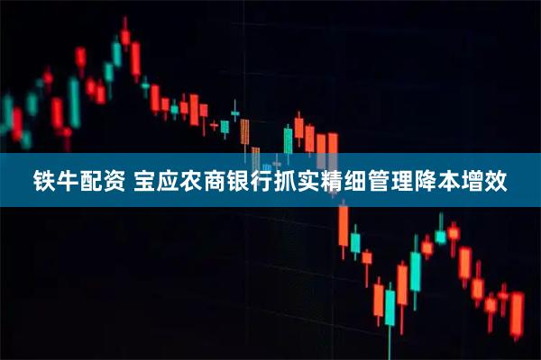 铁牛配资 宝应农商银行抓实精细管理降本增效